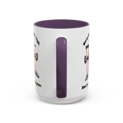 Inspirational Woman Empowerment Accent Mug, Love. Badass. Zen Printify