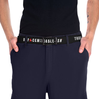 UNF★CKWITHABLE-ISH™ Belt Black, White/Red Star