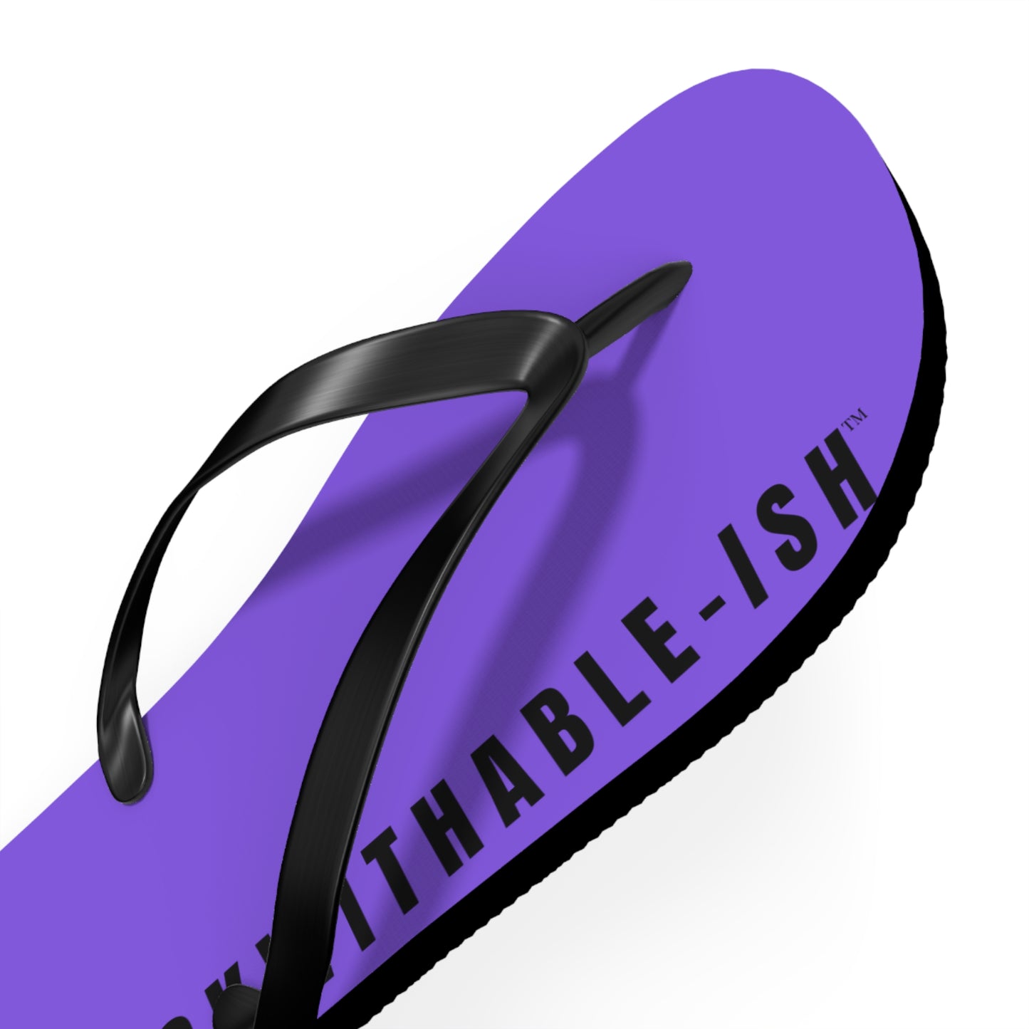UNF★CKWITHABLE-ISH™ Flip Flops Purple, Black Star