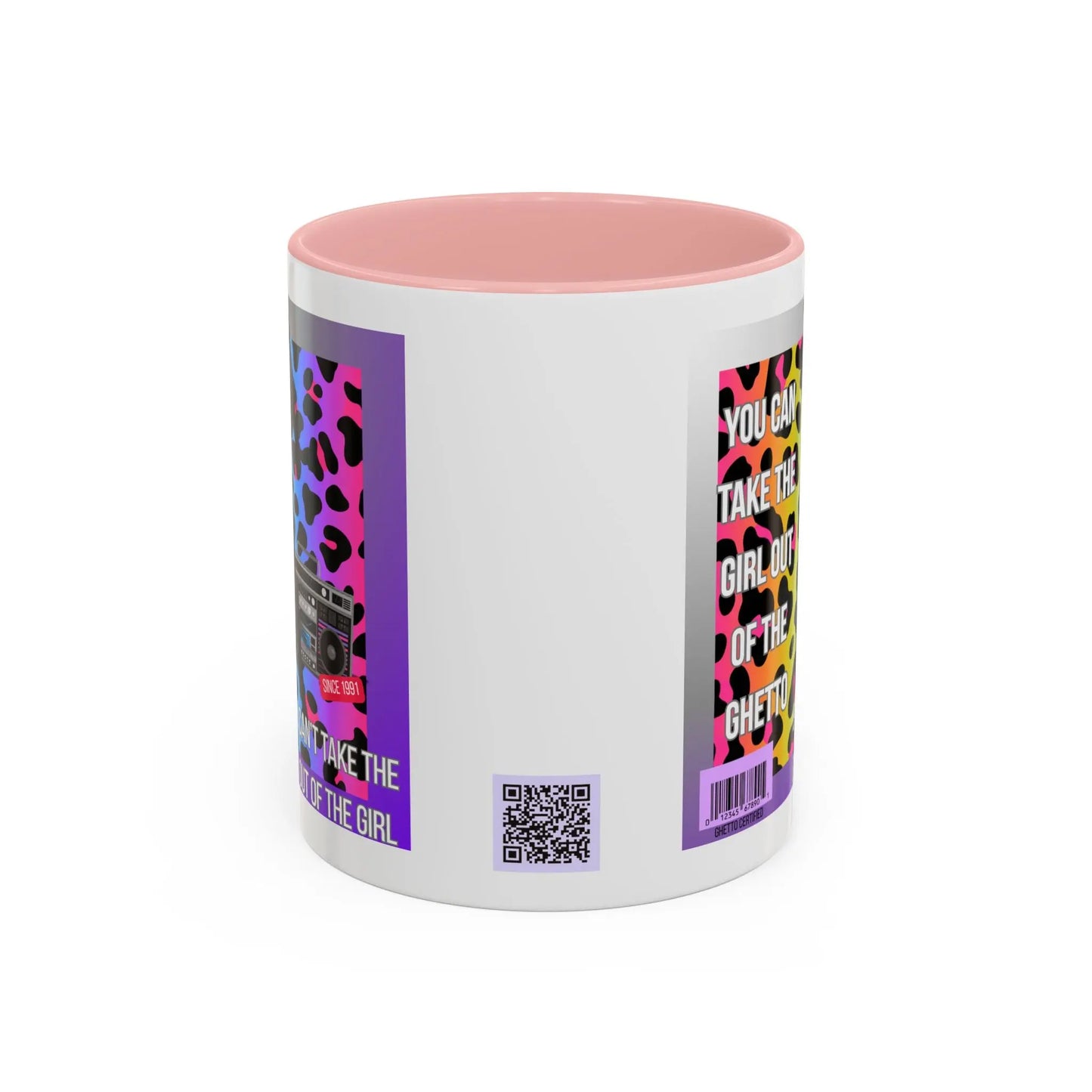 Funny Accent Mug, 8 Colors - You Can Take the Girl Out of the Ghetto Mug Printify