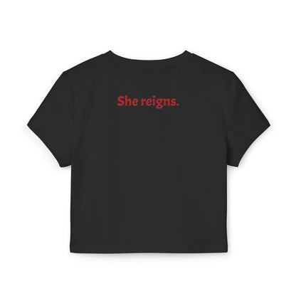 Rebel Tattoo Babe Crop Top Tee – Hold Your Head High, Heels Higher