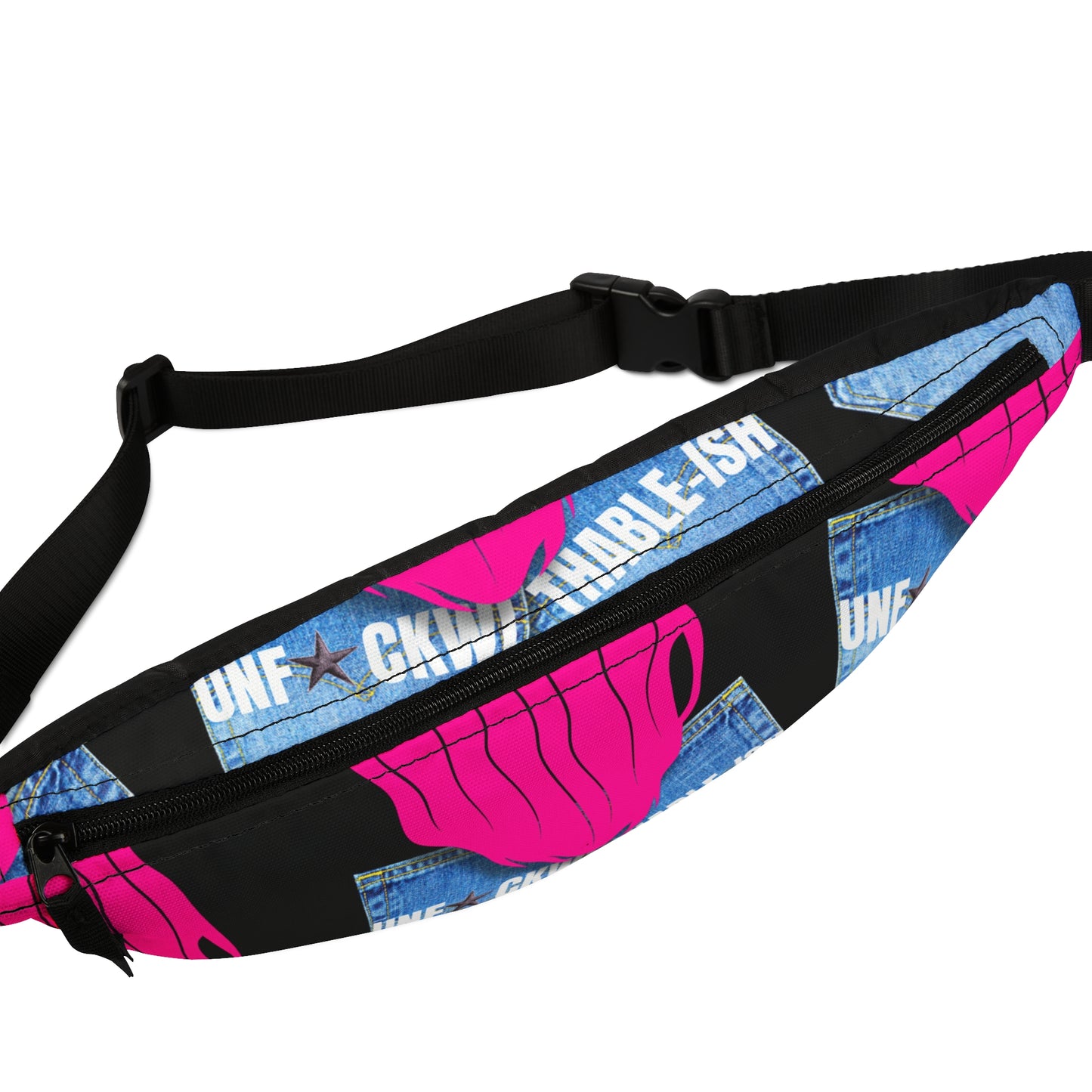 UNF★CKWITHABLE-ISH™ Fanny Pack – Ass in Jeans/Hot Pink Hair