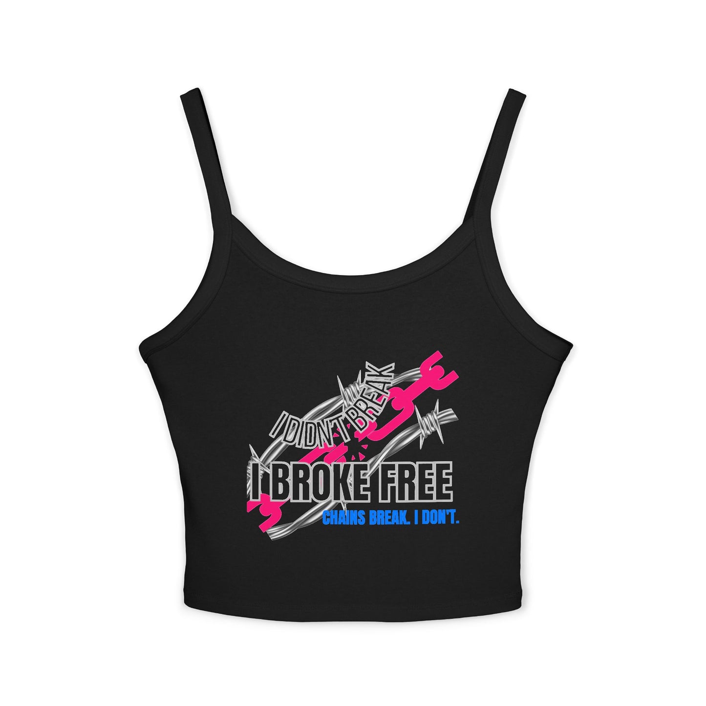 Sobriety Tank Top - "Chains Break, I Don’t"– Hot Pink Edition + Custom Sober Date