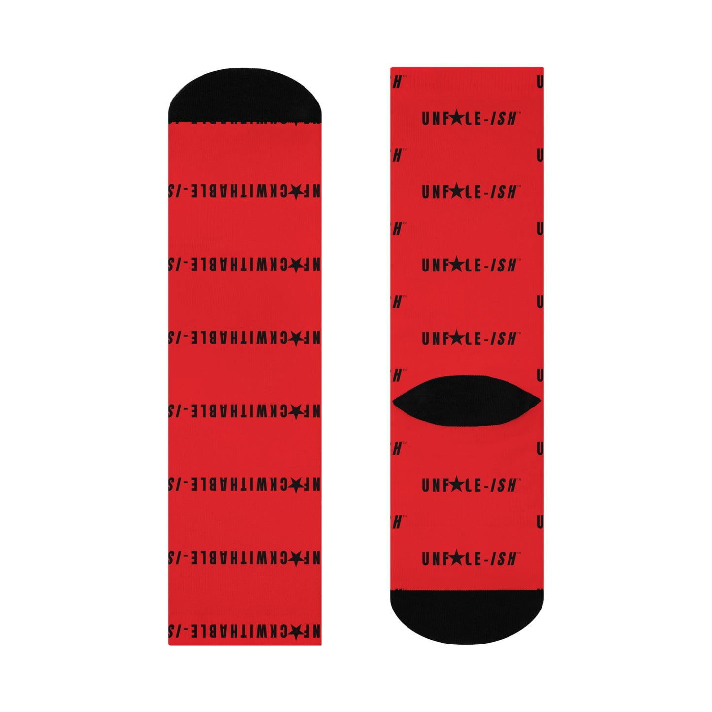 UNF★CKWITHABLE-ISH™ Cushioned Crew Socks Red, Black/Black Star