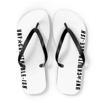 UNF★CKWITHABLE-ISH™ Flip Flops Black/Black Gradient Star
