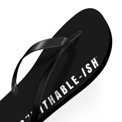UNF★CKWITHABLE-ISH™ Flip Flops White/Red Star