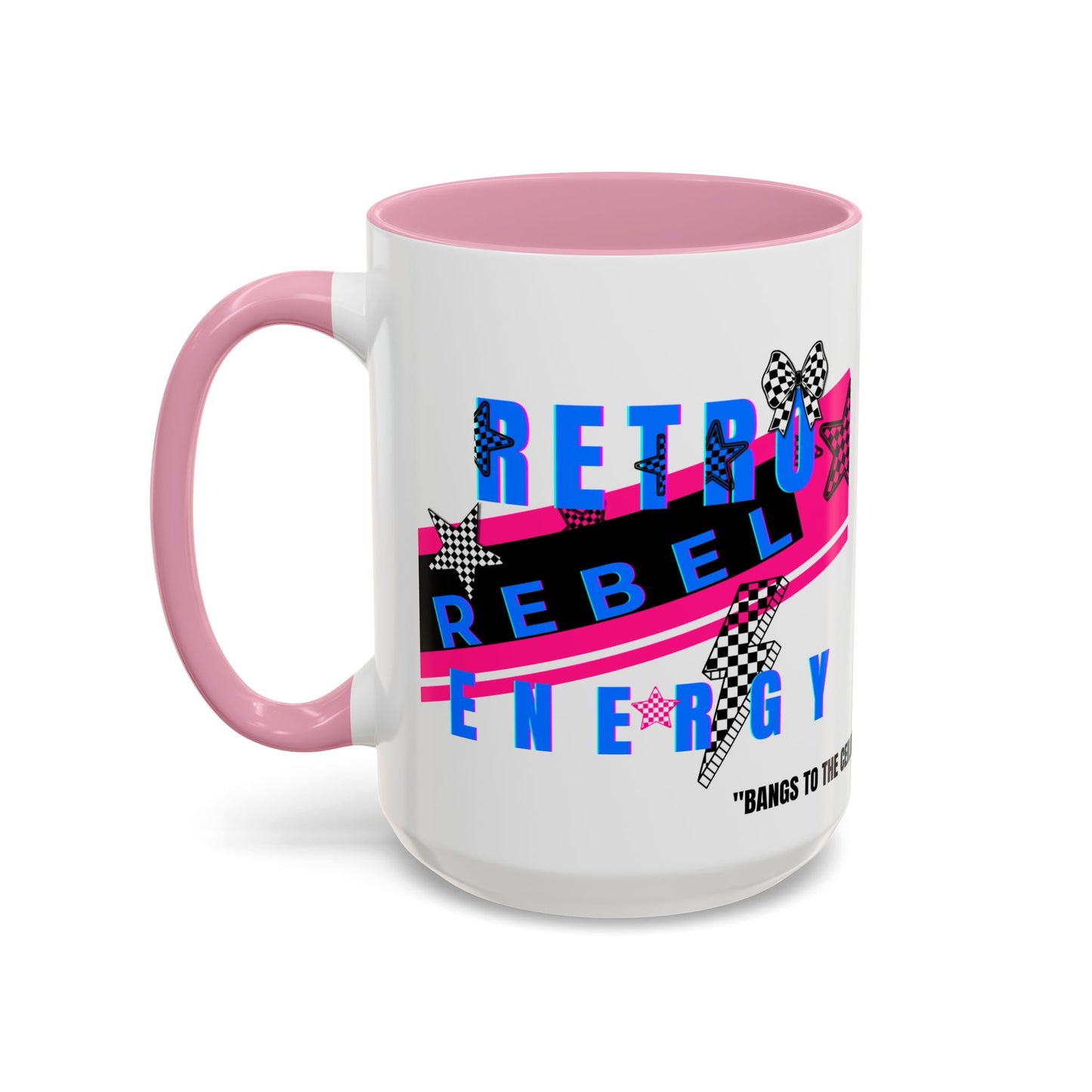 Retro Rebel Mug, 90s Nostalgia, "Bangs to the Ceiling"