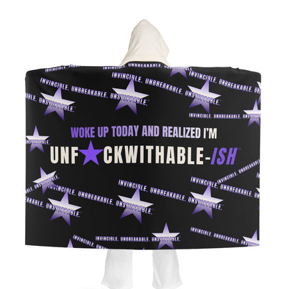 UNF★CKWITHABLE-ISH™ Hooded Sherpa Blanket, Woke Up Today
