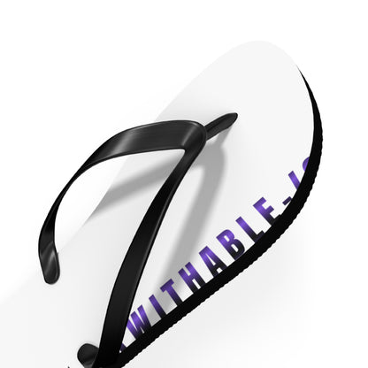 UNF★CKWITHABLE-ISH™ Flip Flips White with Gradient Purple/Purple