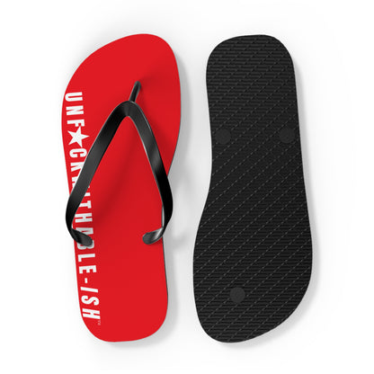 UNF★CKWITHABLE-ISH™ Flip Flops Red, White Star