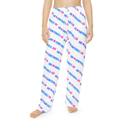 UNF★CKWITHABLE-ISH™ Women's Lounge Pants, Electric Blue/Hot Pink All-Over Print