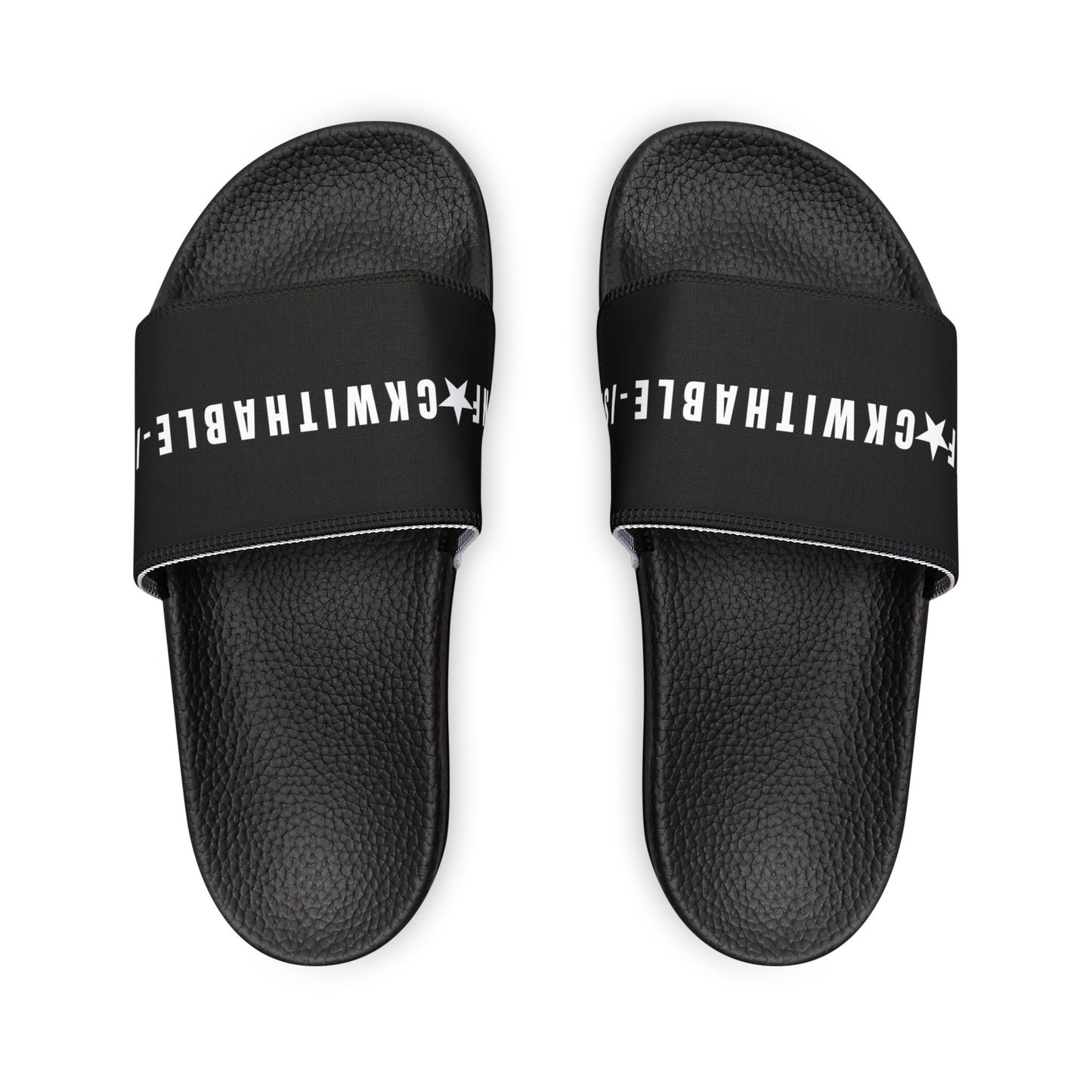 UNF★CKWITHABLE-ISH™ Men's Removable Strap Slide Sandals Black, White/White Star