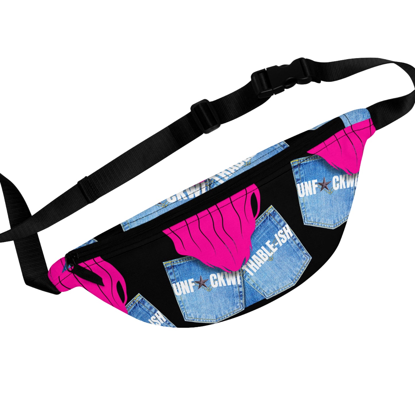 UNF★CKWITHABLE-ISH™ Fanny Pack – Ass in Jeans/Hot Pink Hair