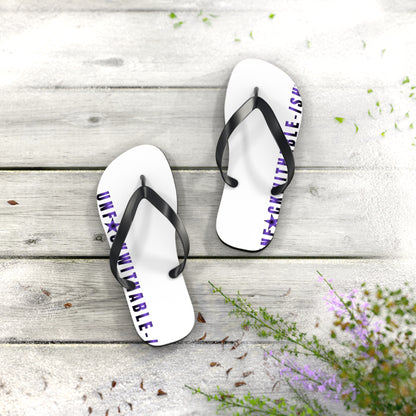 UNF★CKWITHABLE-ISH™ Flip Flips White with Gradient Purple/Purple