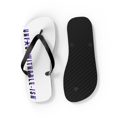 UNF★CKWITHABLE-ISH™ Flip Flips White with Gradient Purple/Purple