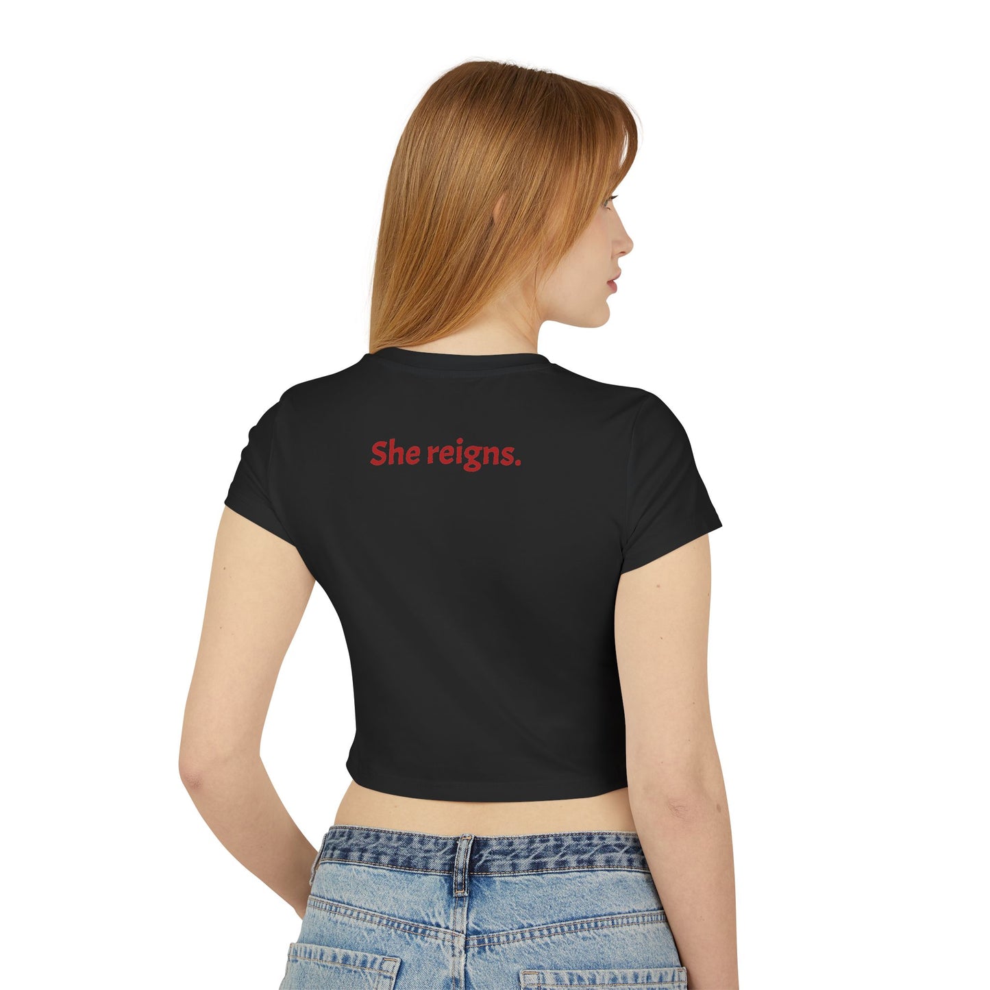 Rebel Tattoo Babe Crop Top Tee – Hold Your Head High, Heels Higher