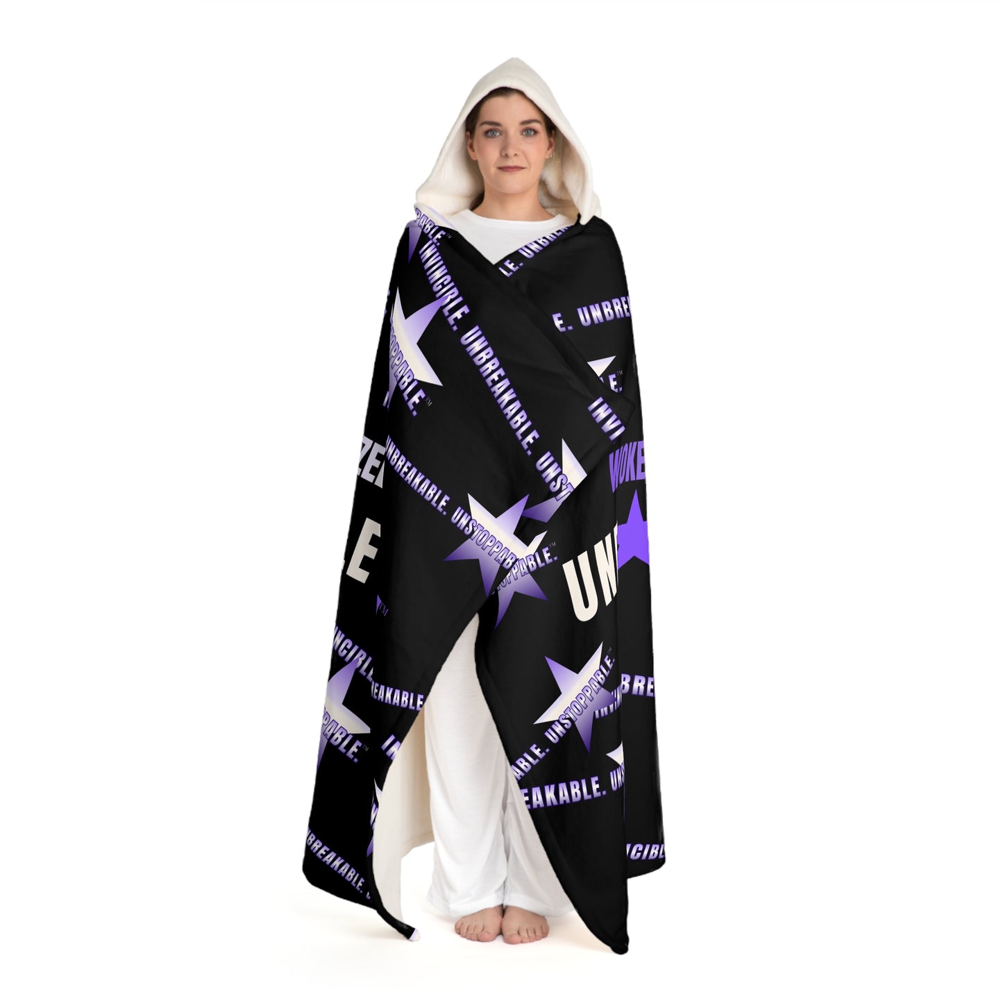 UNF★CKWITHABLE-ISH™ Hooded Sherpa Blanket, Woke Up Today