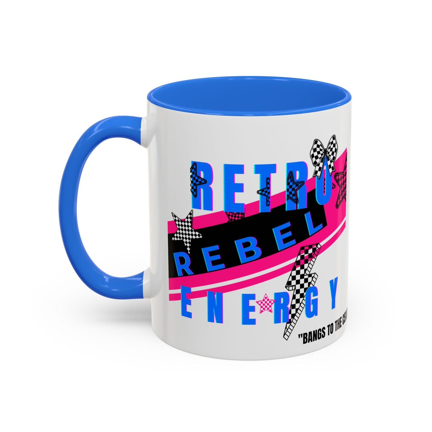 Retro Rebel Mug, 90s Nostalgia, "Bangs to the Ceiling"