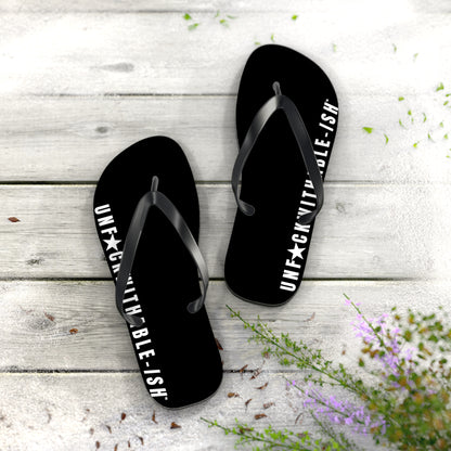 UNF★CKWITHABLE-ISH™ Flip Flops, White/White Star