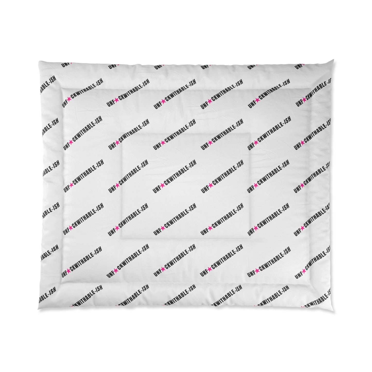 UNF★CKWITHABLE-ISH™ Chic Comforter, Hot Pink Star + Solid White Edition