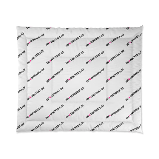 UNF★CKWITHABLE-ISH™ Chic Comforter, Hot Pink Star + Solid White Edition
