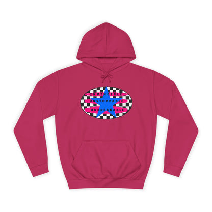 Retro Rebel Streetwear 
Unisex Premium Classic Fit Hoodie, Invincible Unstoppable Unbreakable - 7 Colors