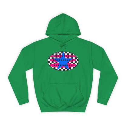 Retro Rebel Streetwear 
Unisex Premium Classic Fit Hoodie, Invincible Unstoppable Unbreakable - 7 Colors