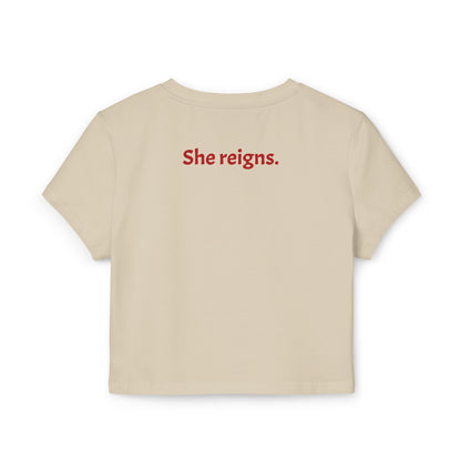 Rebel Tattoo Babe Crop Top Tee – Hold Your Head High, Heels Higher