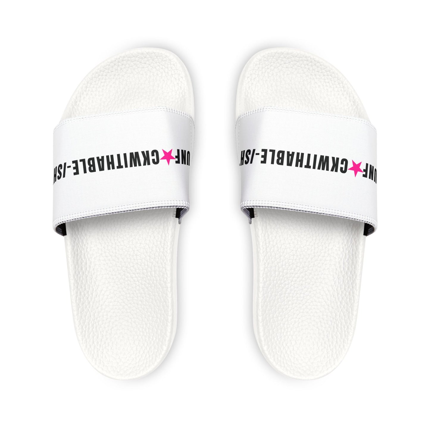UNF★CKWITHABLE-ISH™ Women’s Slides. Hot-Pink Star Edition