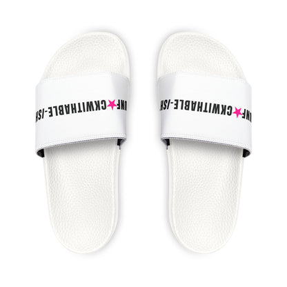 UNF★CKWITHABLE-ISH™ Women’s Slides. Hot-Pink Star Edition