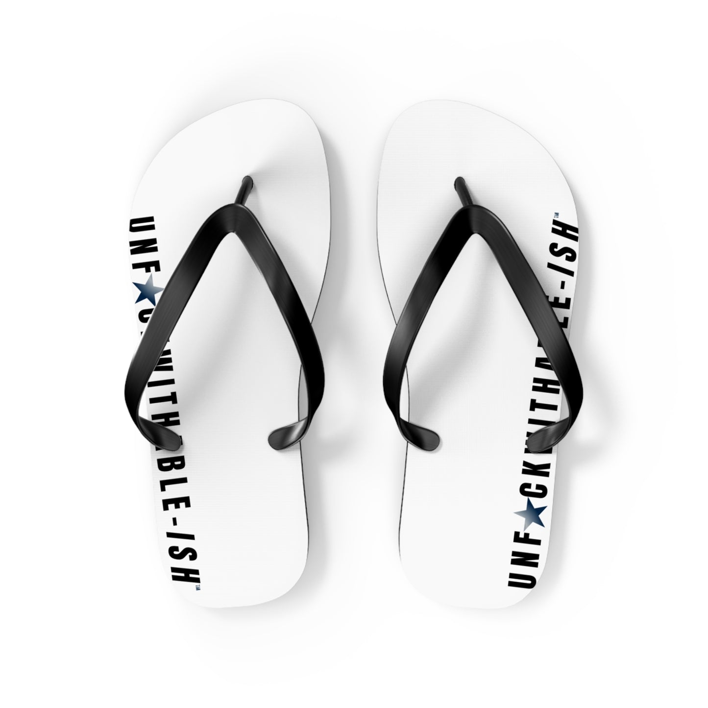 UNF★CKWITHABLE-ISH™ Flip Flops Black/Black Gradient Star