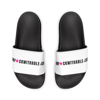 UNF★CKWITHABLE-ISH™ Women’s Slides. Hot-Pink Star Edition