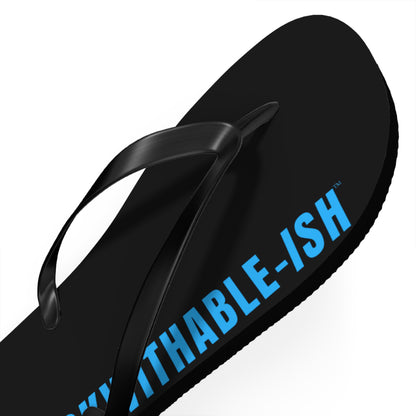 UNF★CKWITHABLE-ISH™ Flip Flops, BlackTeal/Yellow Star