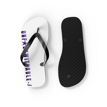 UNF★CKWITHABLE-ISH™ Flip Flips White with Gradient Purple/Purple