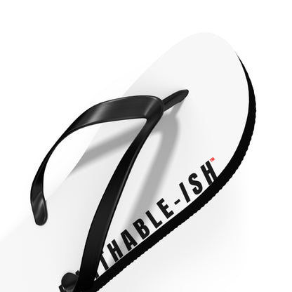 UNF★CKWITHABLE-ISH™ Flip Flops Black/Red Star
