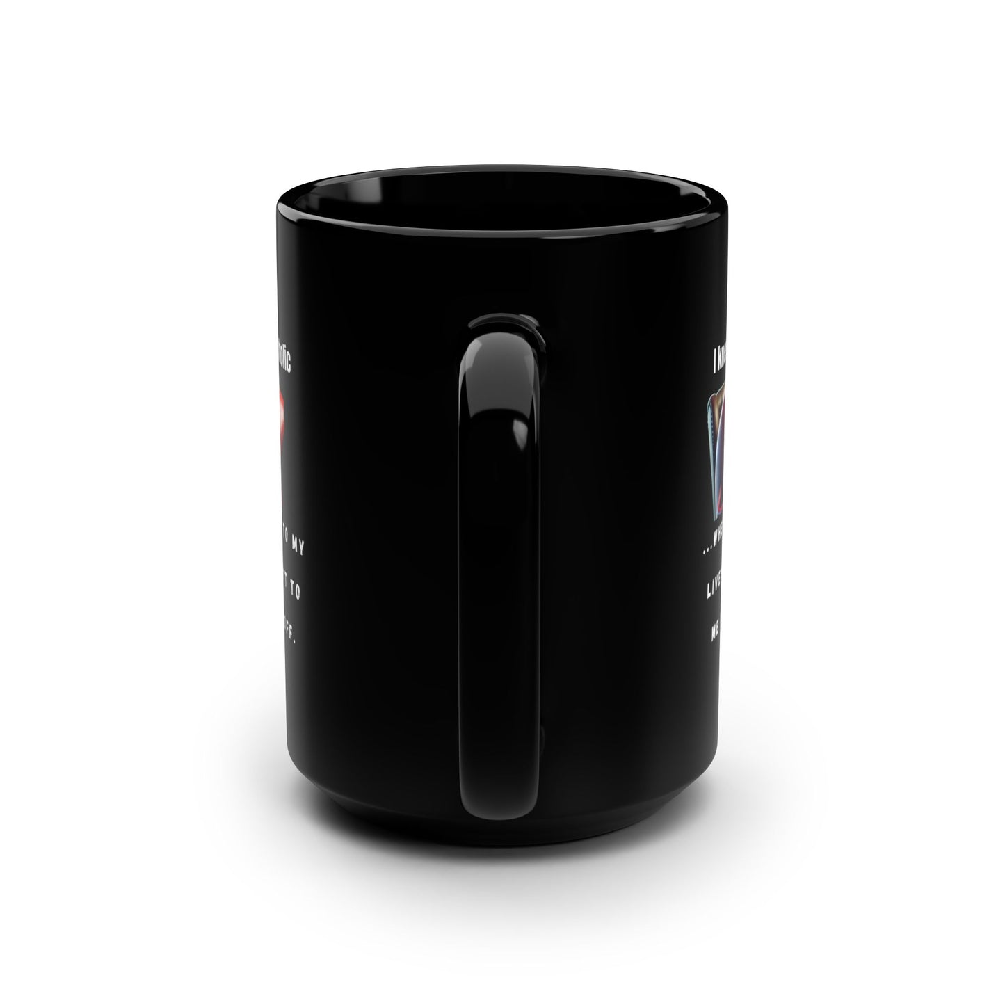 Funny Black Mug, Alcoholic AA