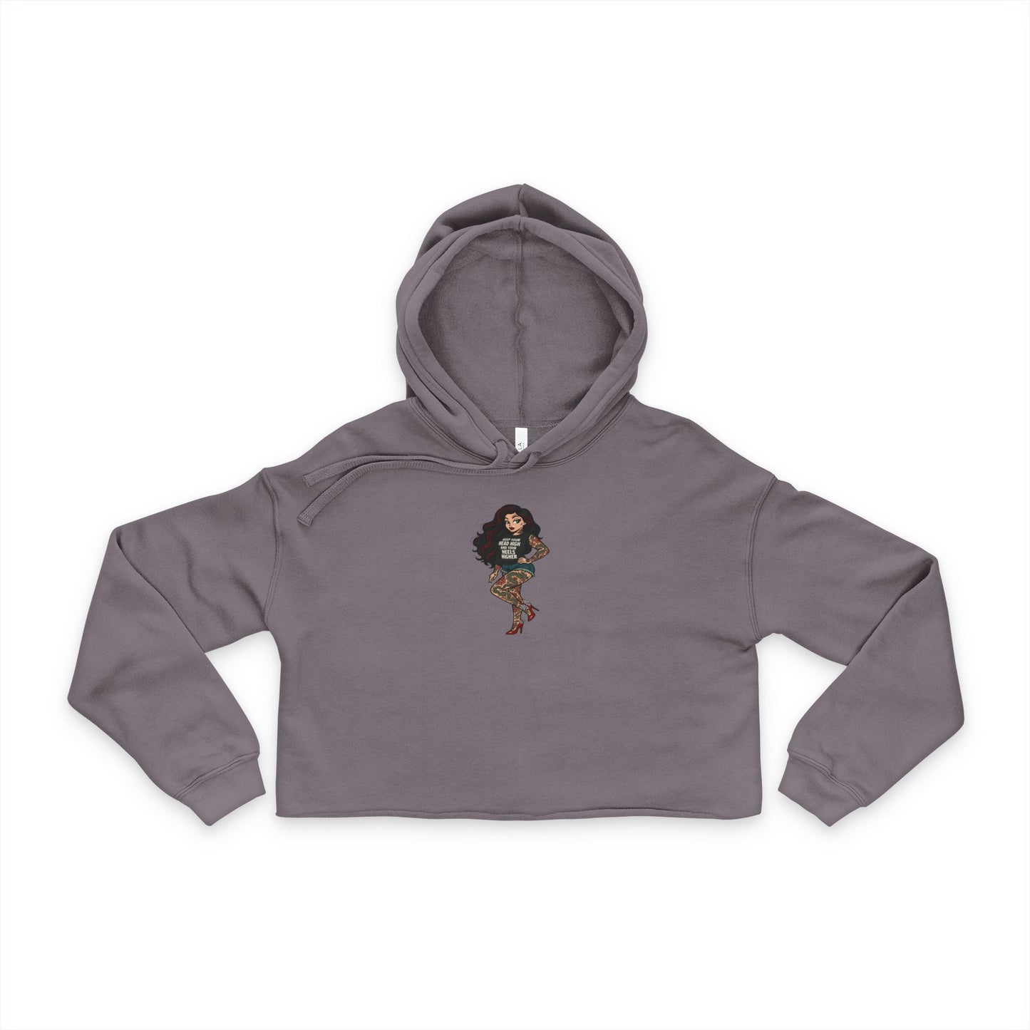 Premium Cropped Streetwear Hoodie, Featured With Skarlitt
