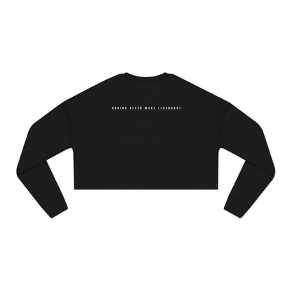 Edgy Streetwear Black Sheep Women's Cropped Sweatshirt, The Legend
