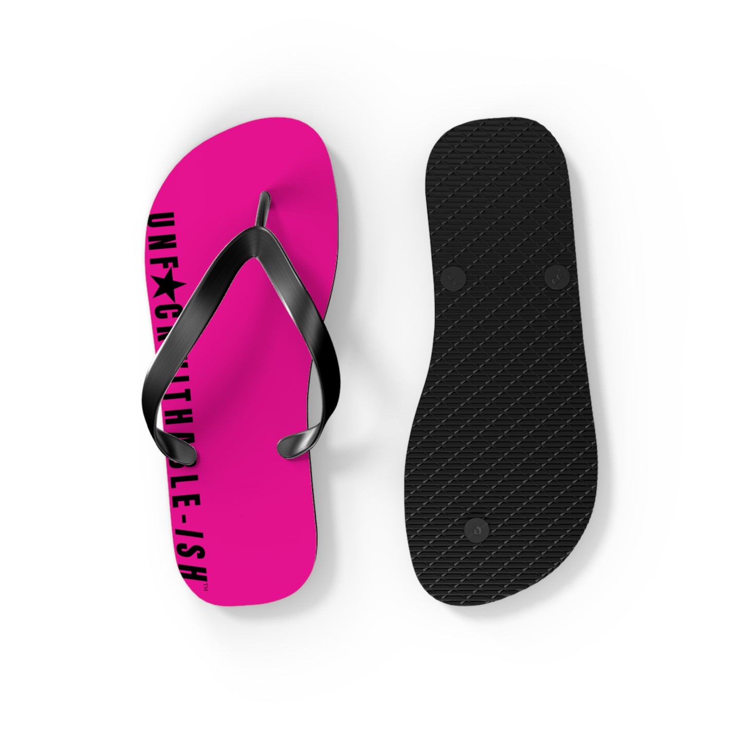 UNF★CKWITHABLE-ISH™ Flip Flops Hot Pink Star