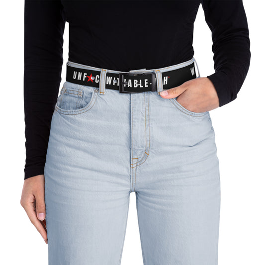UNF★CKWITHABLE-ISH™ Belt Black, White/Red Star