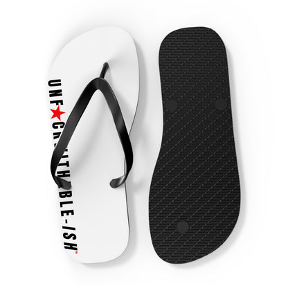 UNF★CKWITHABLE-ISH™ Flip Flops Black/Red Star