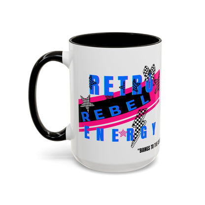 Retro Rebel Mug, 90s Nostalgia, "Bangs to the Ceiling"