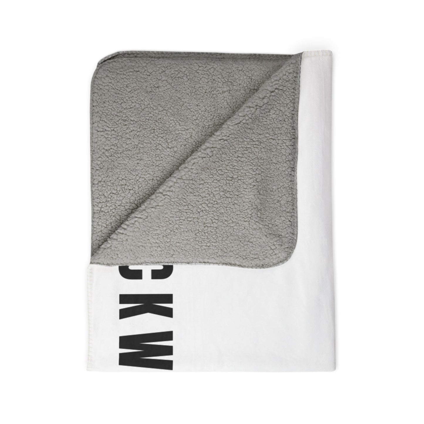 UNF★CKWITHABLE-ISH™ Minky Plush Throw Blanket, All White/Hot Pink Star