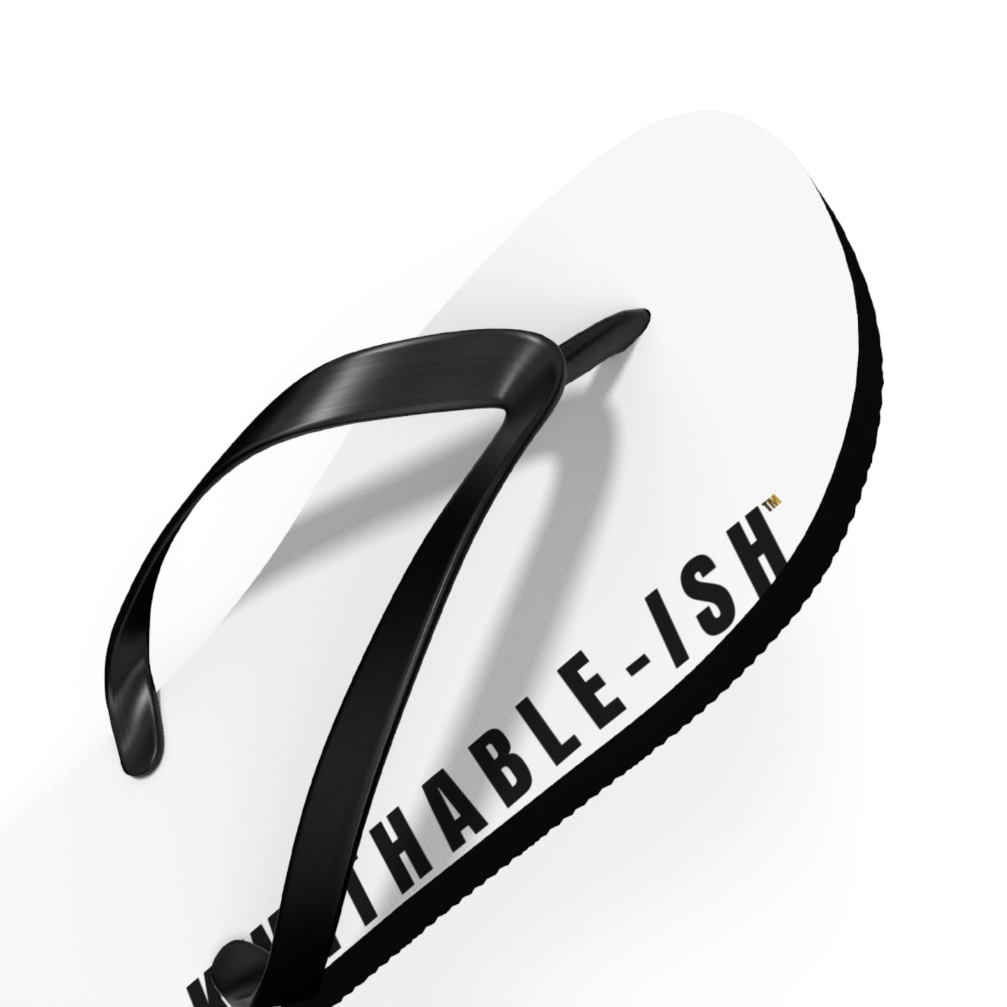 UNF★CKWITHABLE-ISH™ Flip Flops Black/Yellow-ish Black Star