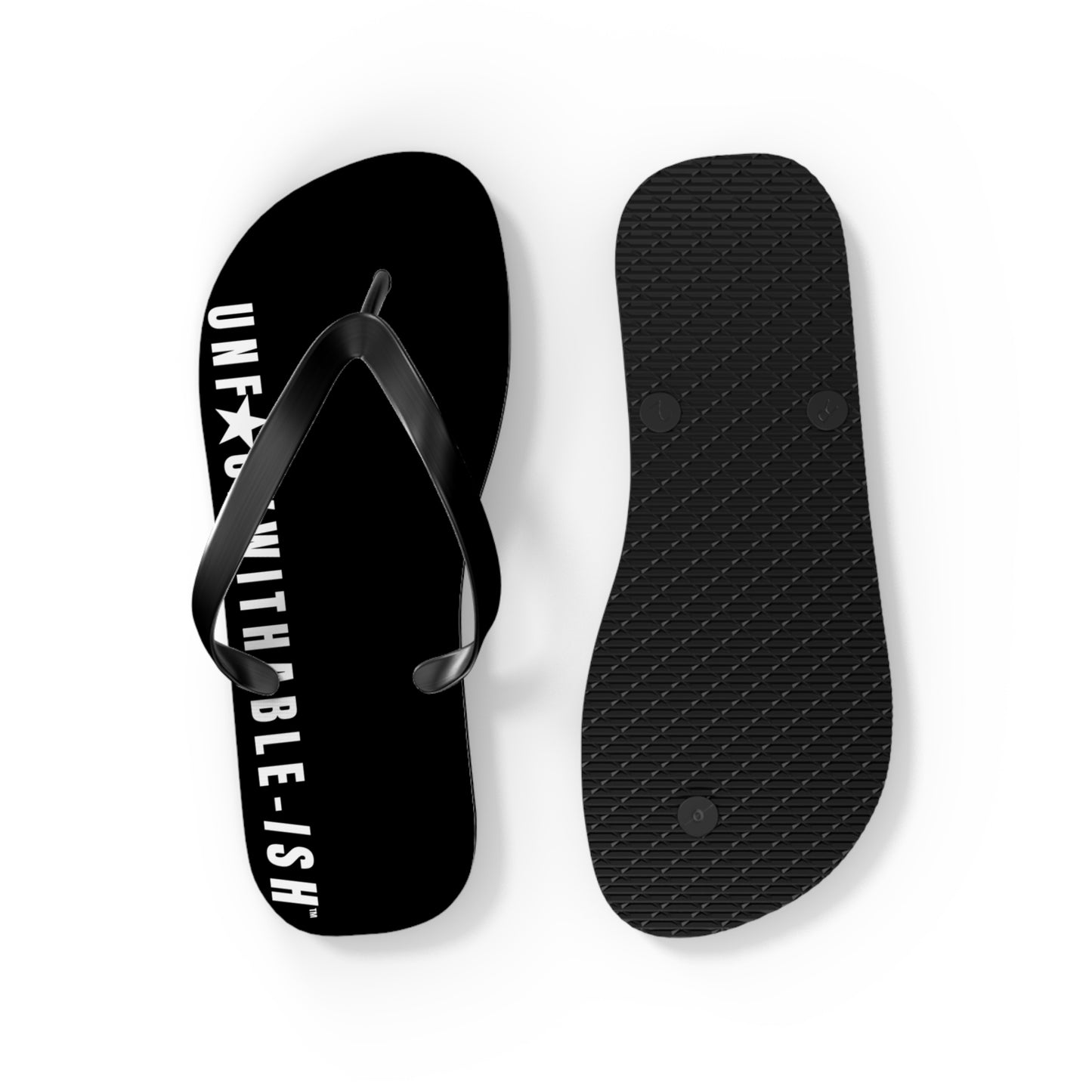 UNF★CKWITHABLE-ISH™ Flip Flops, White/White Star