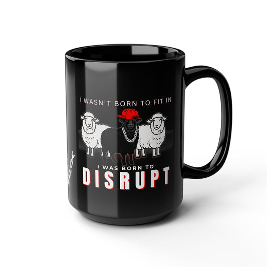 Funny Black Mug, Black Sheep With Truth + Definition