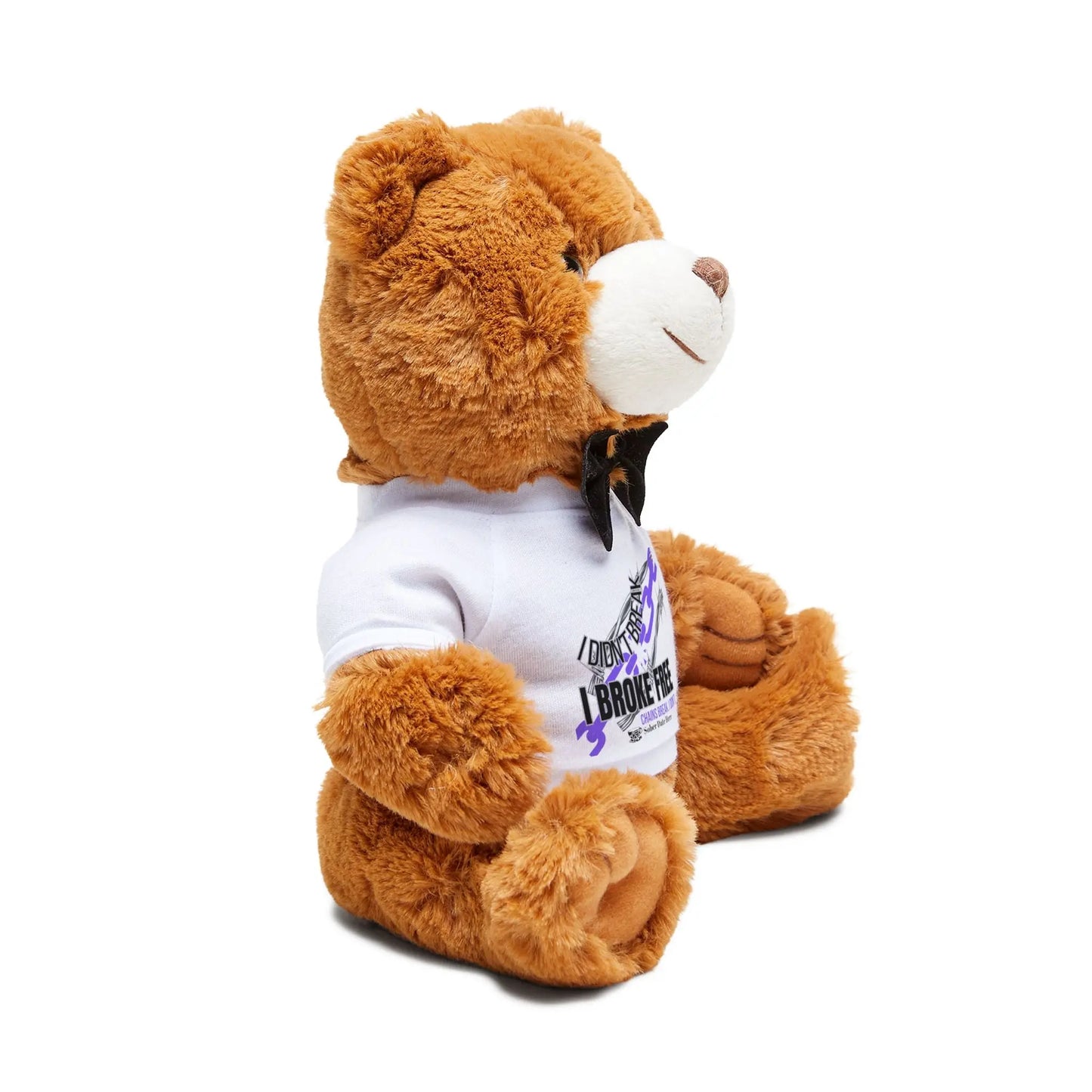 Recovery Teddy – “I Broke Free” Purple Chain, Limited Edition - Collectible Printify