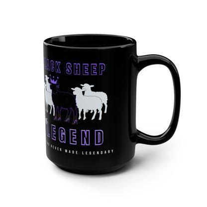 Black Sheep The Legend Mug, Black & Purple Edition