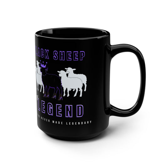 Black Sheep The Legend Mug, Black & Purple Edition
