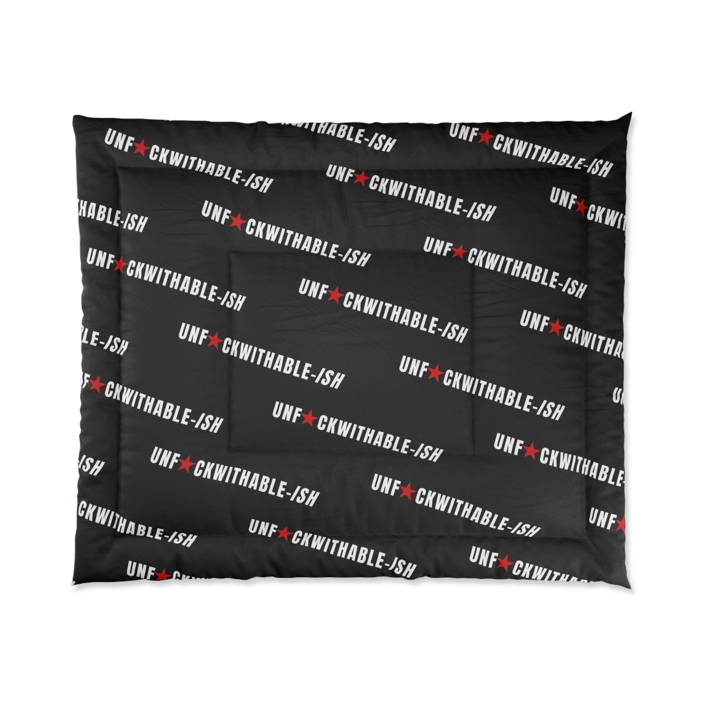 UNF★CKWITHABLE-ISH™ Comforter – Black & Red Star Edition